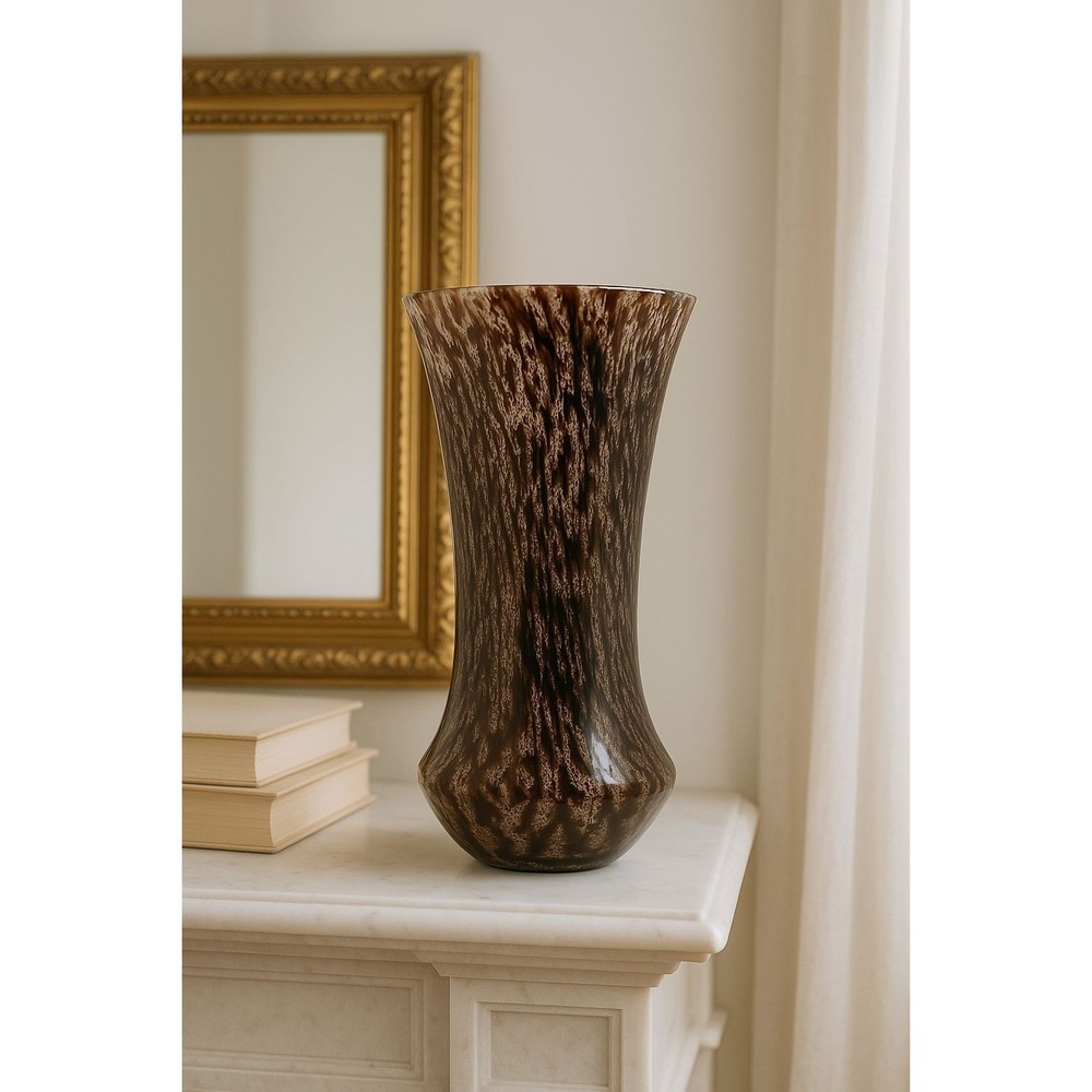 Vintage Red Speckled Glass Vase